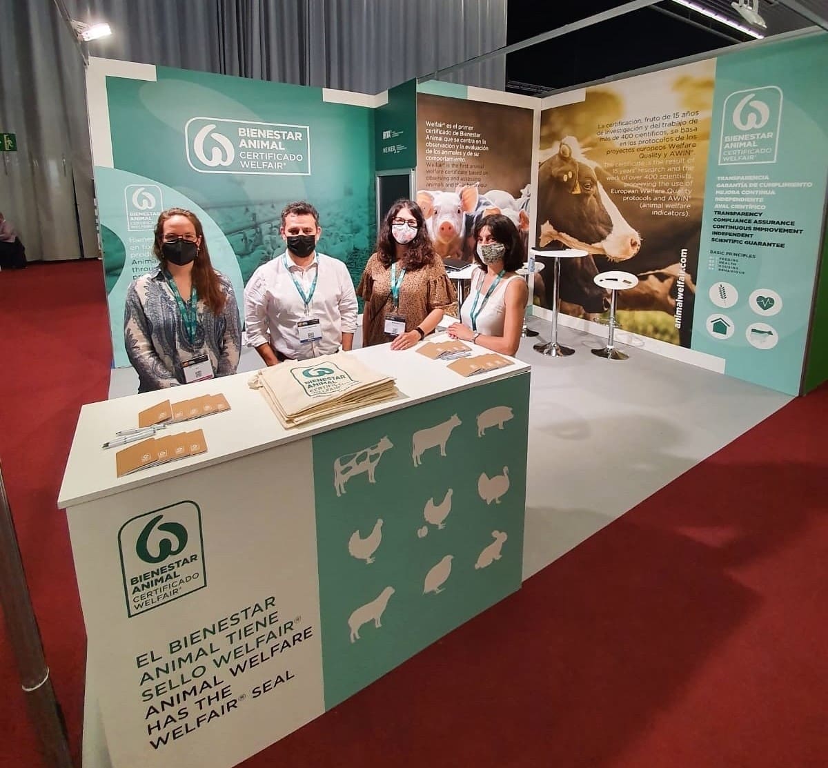 Estand sobre el sello de bienestar animal Welfair en Food 4 Future