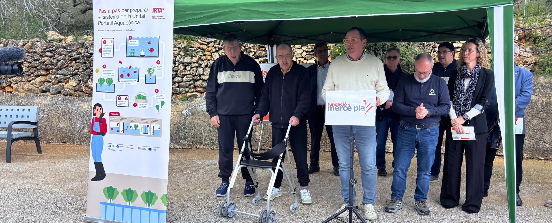 Presentem la Unitat Portàtil Aquapònica a la Fundació Mercè Pla